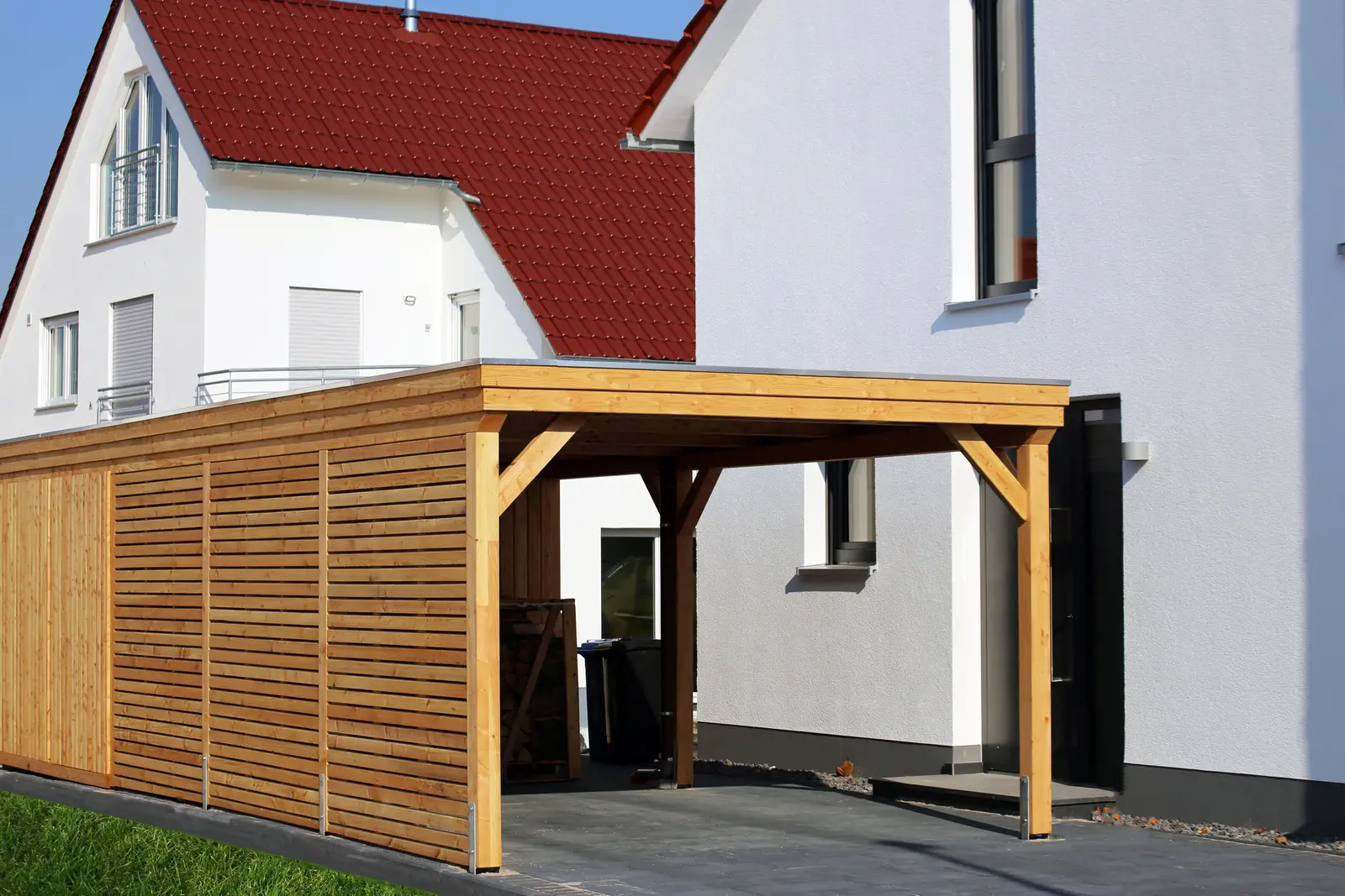 Carport bois double