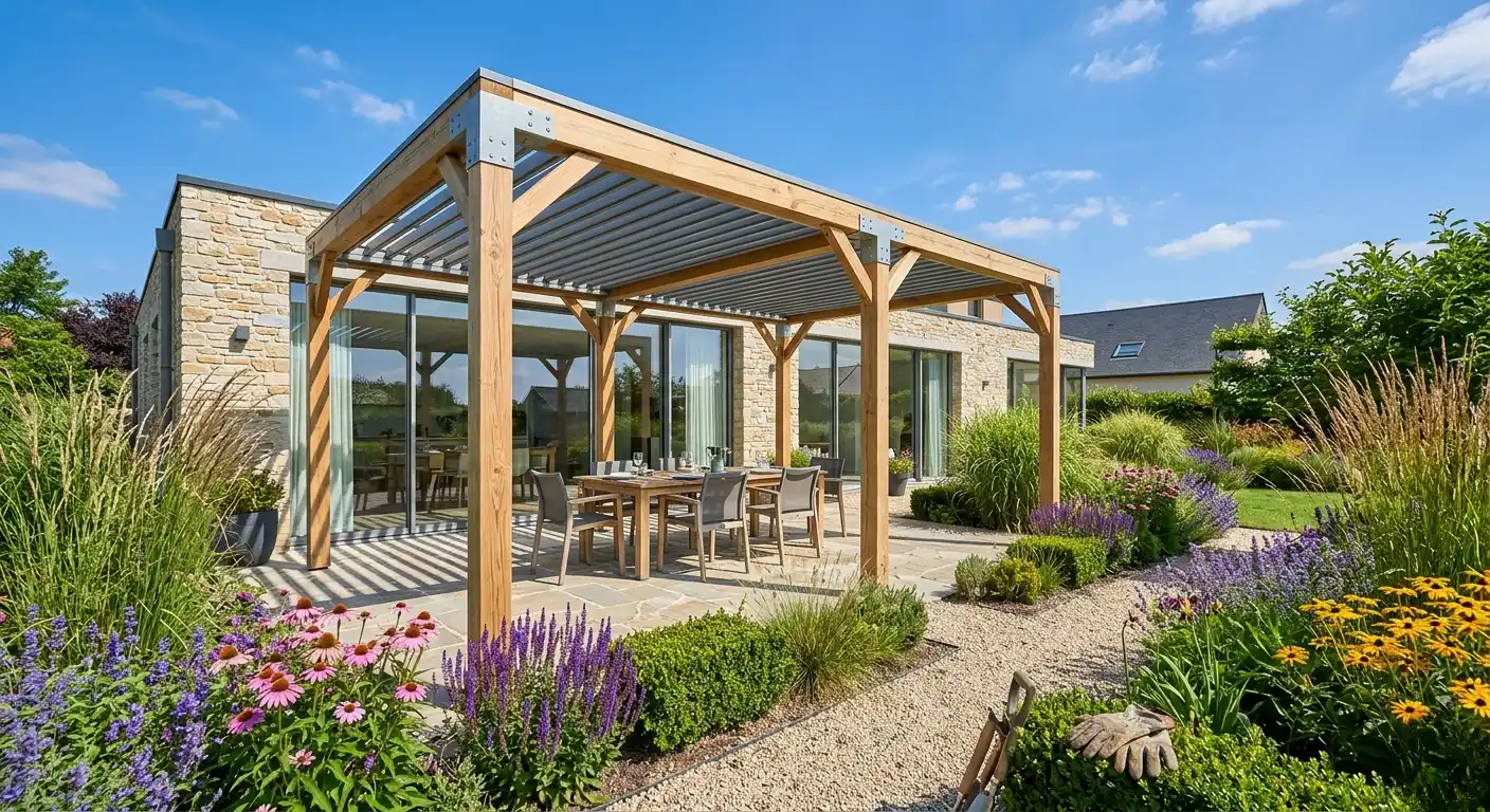 Pergola bois sur mesure à Soissons