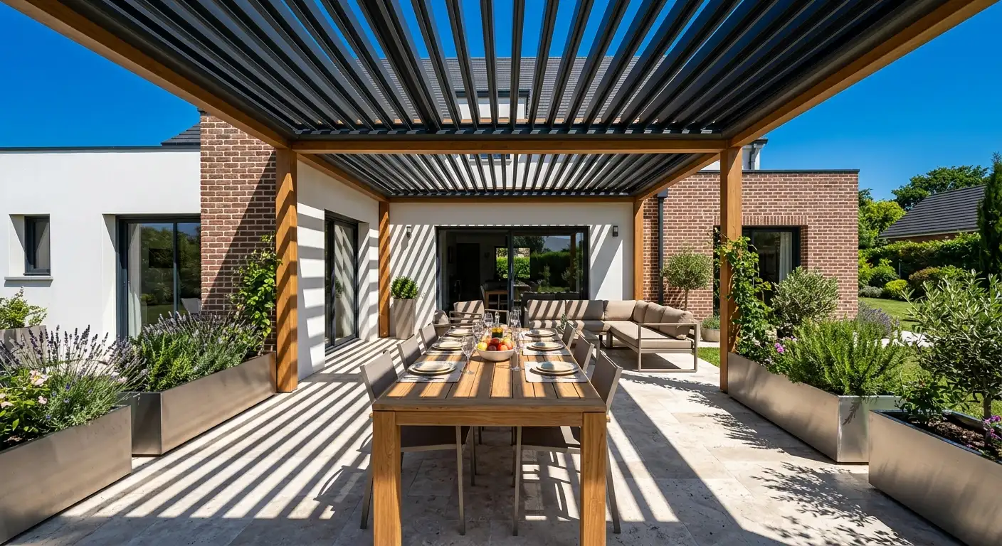 Réalisation pergola bois 4