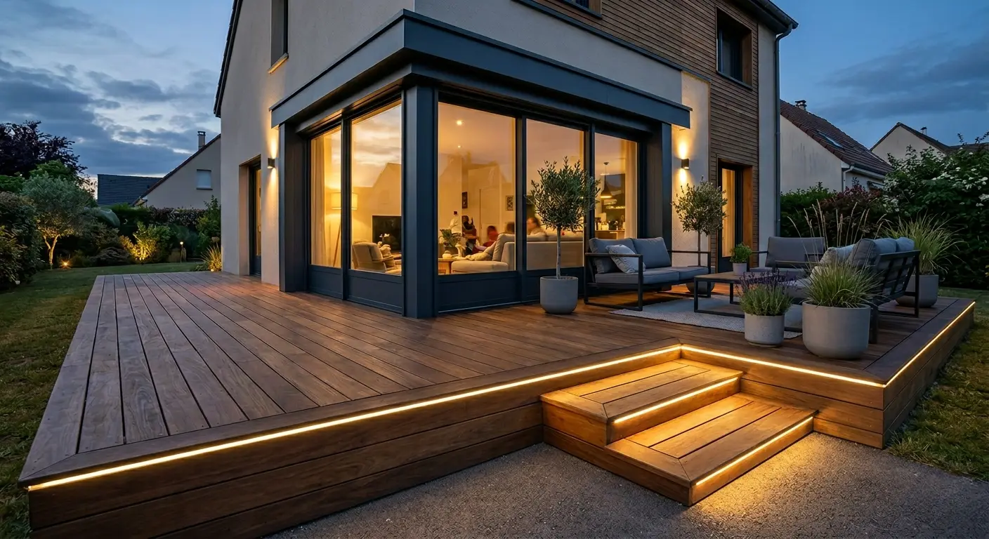 Terrasse bois sur mesure à Soissons