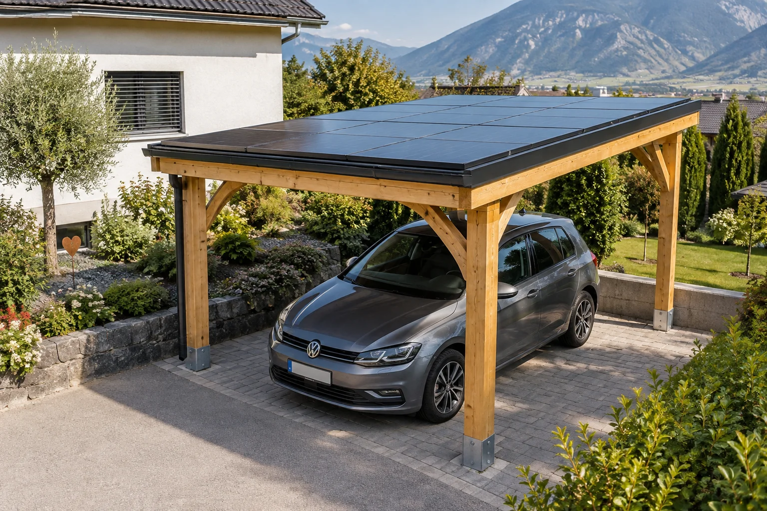 Visuel de projet : carport solaire simple